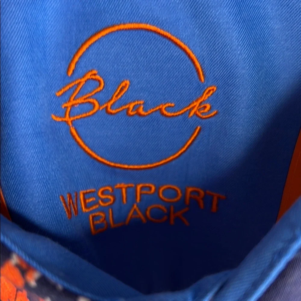 Westport Black Label Blue and Orange Long Sleeve Shirt Size 2XL - Picture 2 of 10